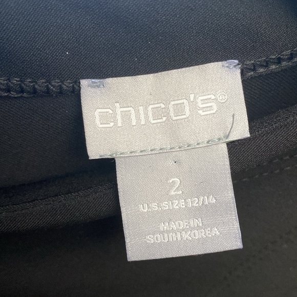 CHICO’S black sleeveless dress Women’s minimalist capsule Travel stretch Sz 2 - Picture 4 of 5